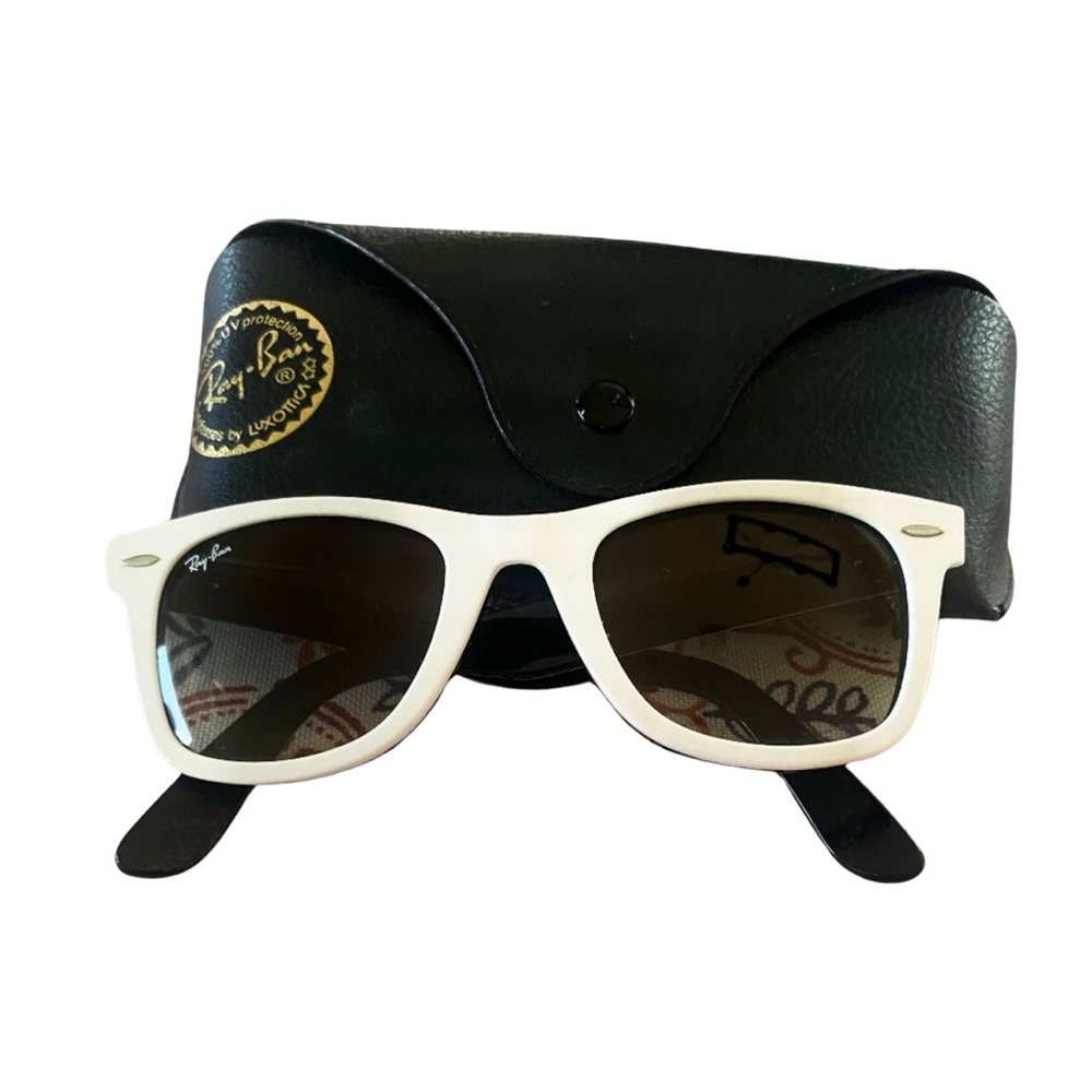 Ray Ban White & Black Sunglasses